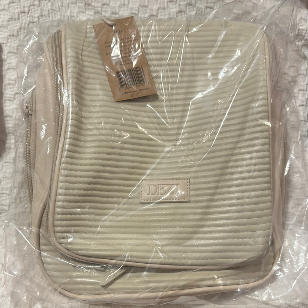 Cream Quilted Backpack